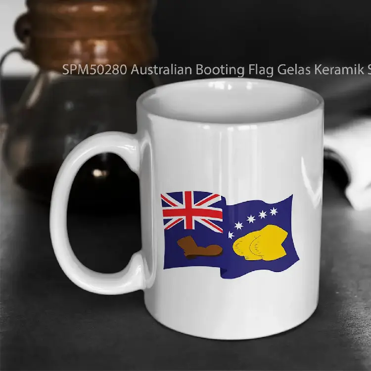 SPM50280 Australian Booting Flag Gelas Keramik Supermug