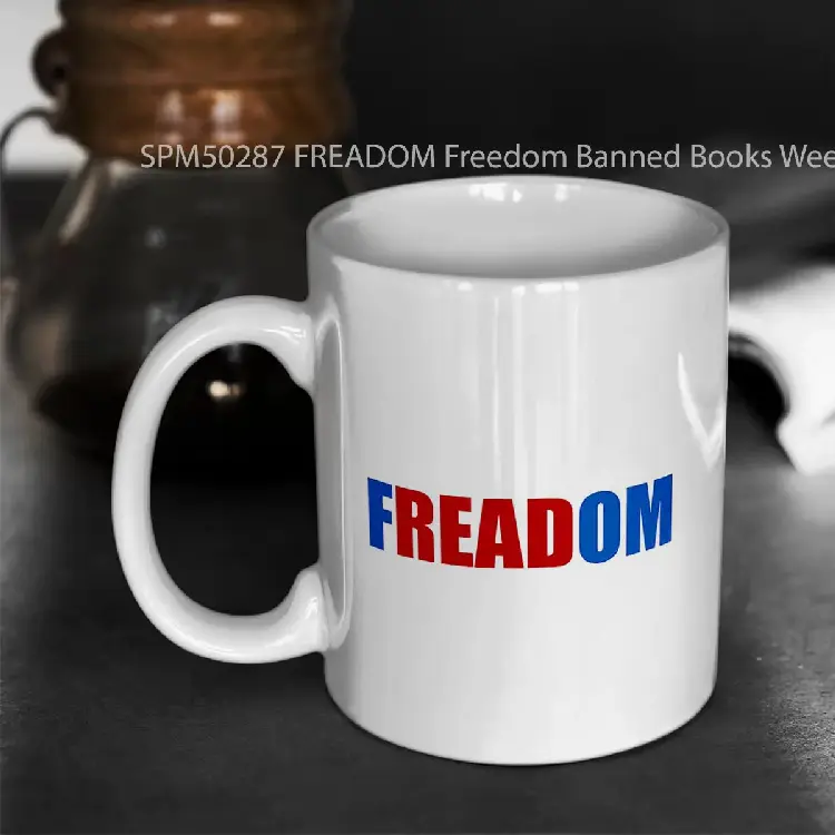 SPM50287 FREADOM Freedom Banned Books Week Librarian Gelas Keramik Supermug