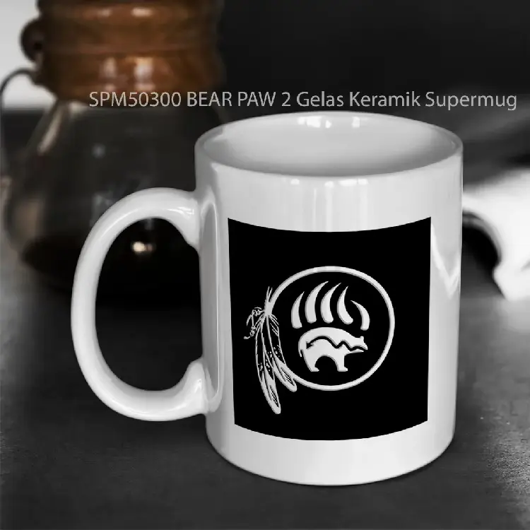 SPM50300 BEAR PAW 2 Gelas Keramik Supermug