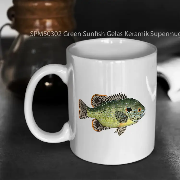SPM50302 Green Sunfish Gelas Keramik Supermug