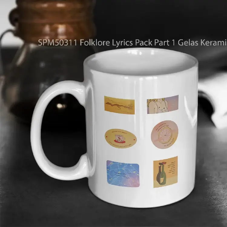 SPM50311 Folklore Lyrics Pack Part 1 Gelas Keramik Supermug