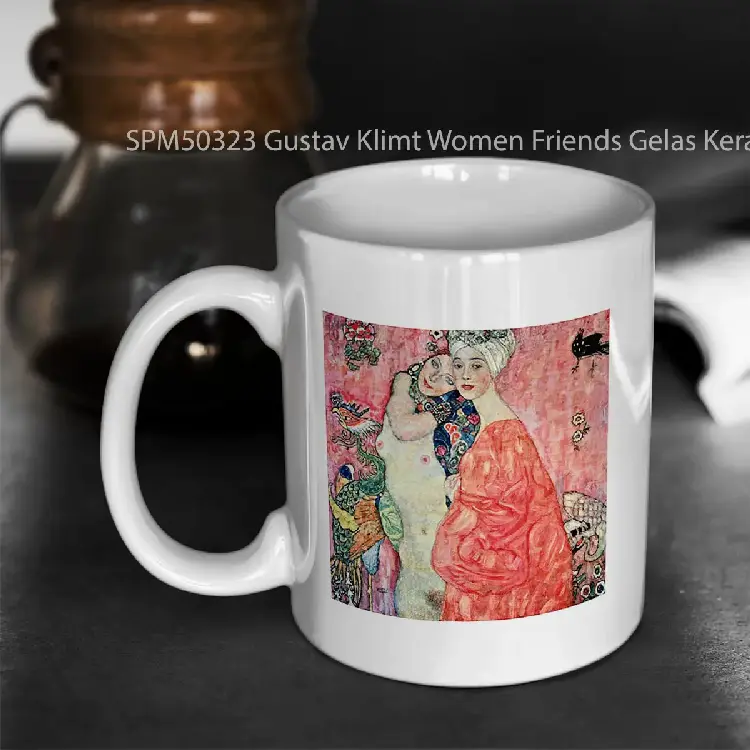 SPM50323 Gustav Klimt Women Friends Gelas Keramik Supermug