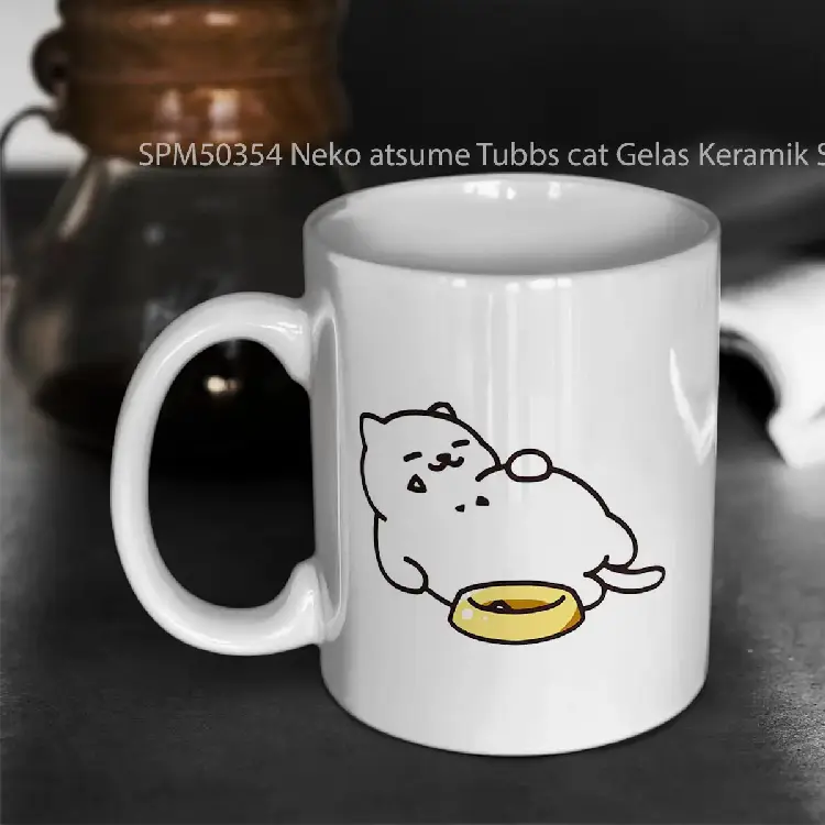 SPM50354 Neko atsume Tubbs cat Gelas Keramik Supermug