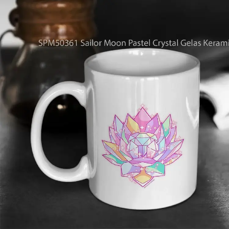 SPM50361 Sailor Moon Pastel Crystal Gelas Keramik Supermug
