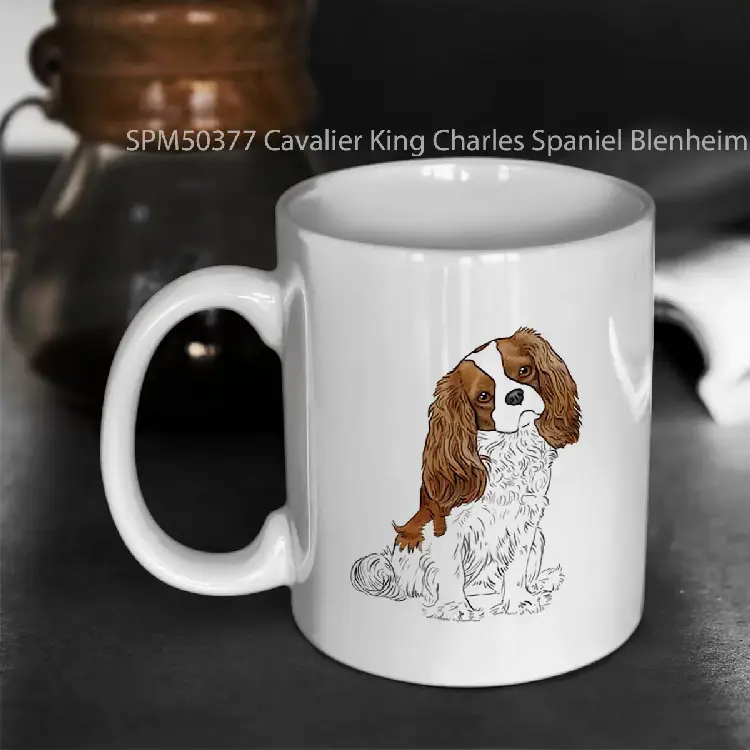 SPM50377 Cavalier King Charles Spaniel Blenheim Gelas Keramik Supermug