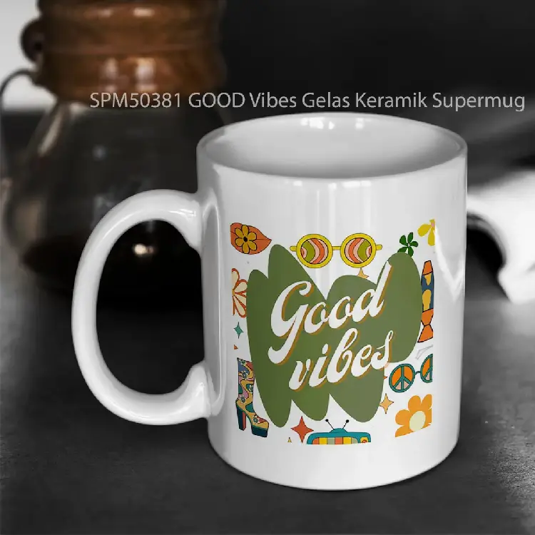 SPM50381 GOOD Vibes Gelas Keramik Supermug