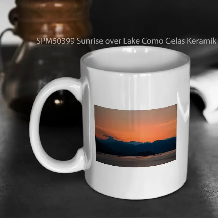 SPM50399 Sunrise over Lake Como Gelas Keramik Supermug