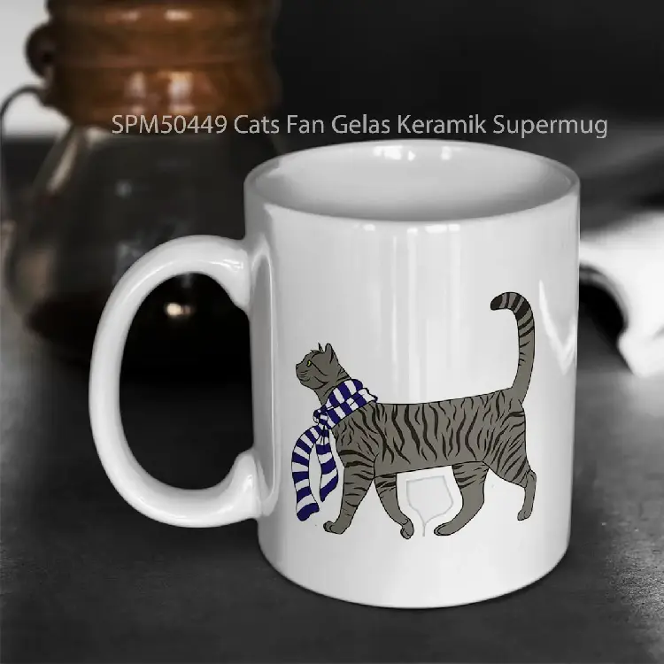 SPM50449 Cats Fan Gelas Keramik Supermug