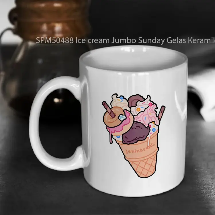 SPM50488 Ice cream Jumbo Sunday Gelas Keramik Supermug
