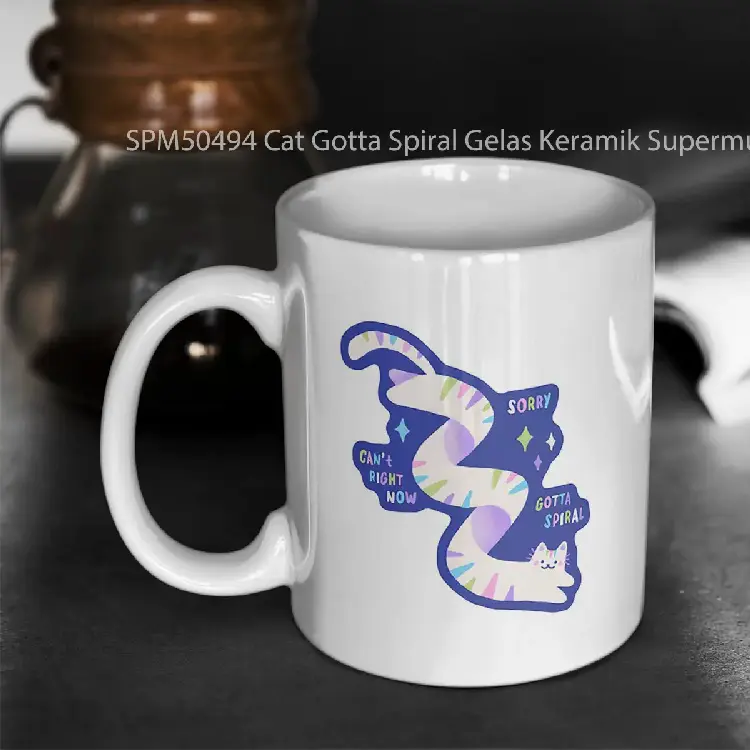 SPM50494 Cat Gotta Spiral Gelas Keramik Supermug
