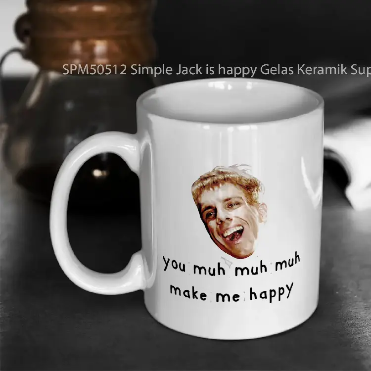 SPM50512 Simple Jack is happy Gelas Keramik Supermug