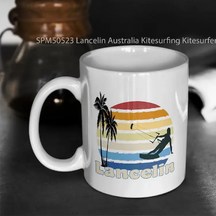 SPM50523 Lancelin Australia Kitesurfing Kitesurfer Beach Gelas Keramik Supermug