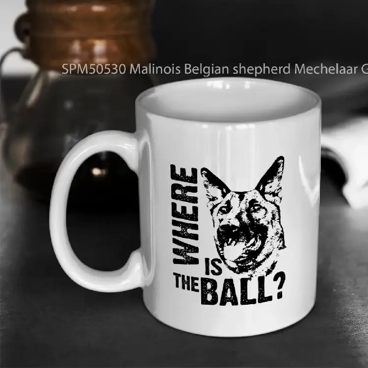 SPM50530 Malinois Belgian shepherd Mechelaar Gelas Keramik Supermug