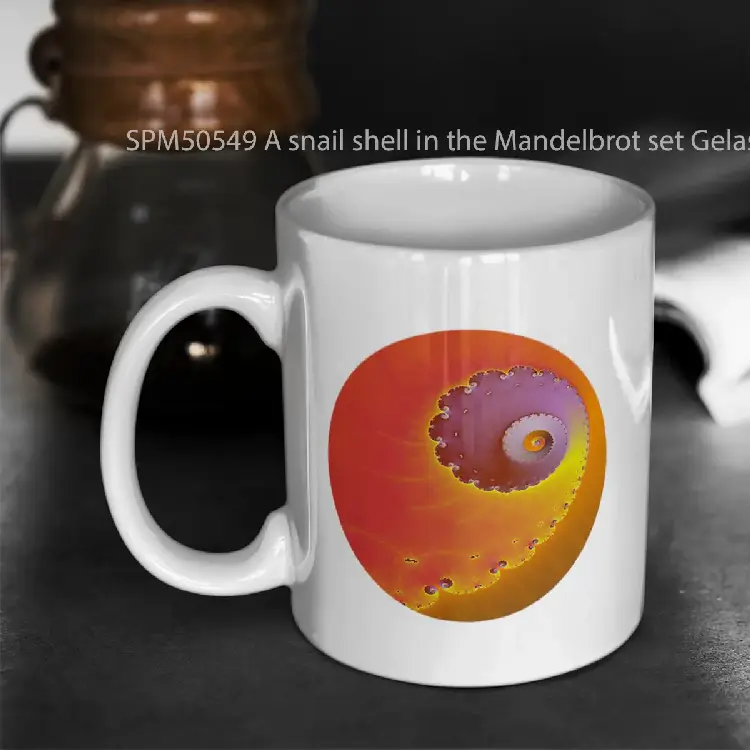 SPM50549 A snail shell in the Mandelbrot set Gelas Keramik Supermug