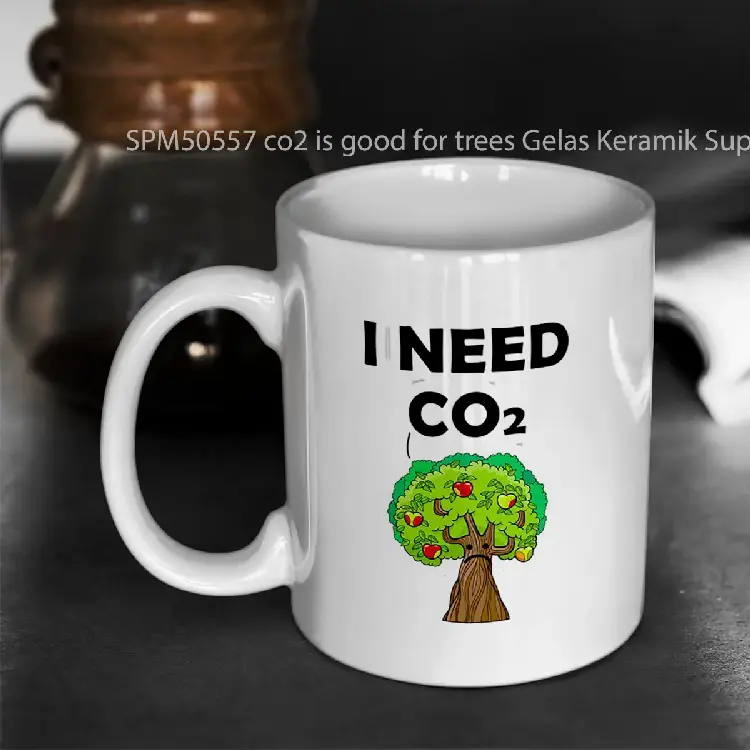 SPM50557 co2 is good for trees Gelas Keramik Supermug