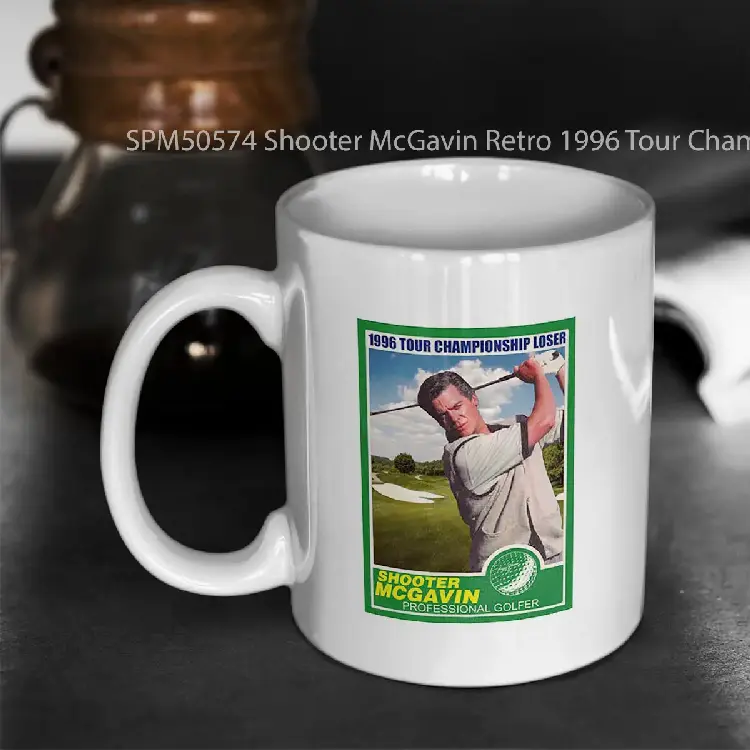 SPM50574 Shooter McGavin Retro 1996 Tour Championship Trading Card Gelas Keramik Supermug