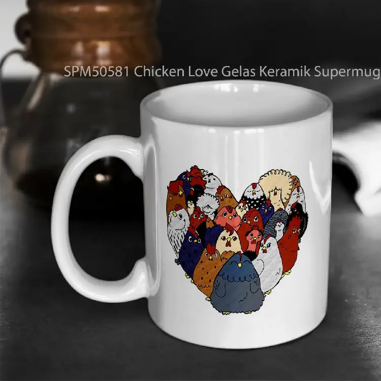SPM50581 Chicken Love Gelas Keramik Supermug