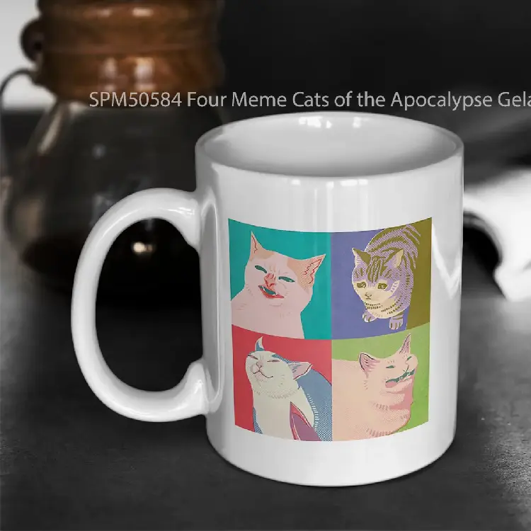 SPM50584 Four Meme Cats of the Apocalypse Gelas Keramik Supermug