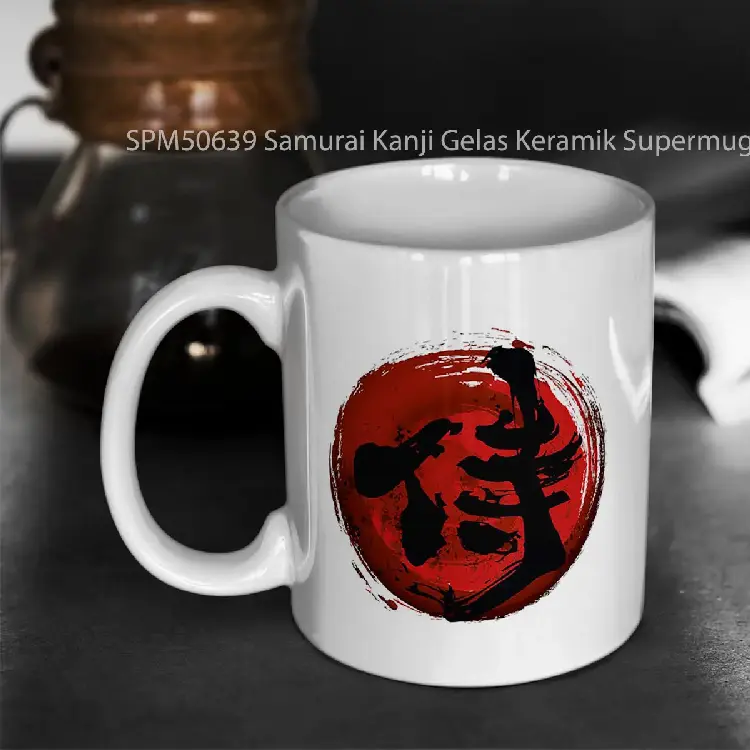 SPM50639 Samurai Kanji Gelas Keramik Supermug