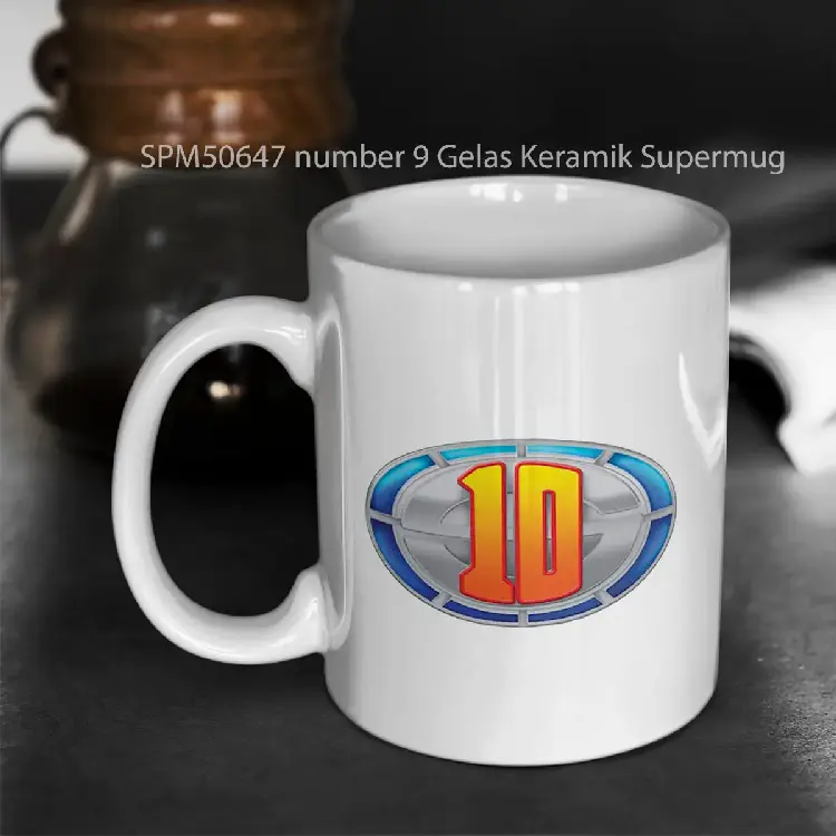 SPM50647 number 9 Gelas Keramik Supermug