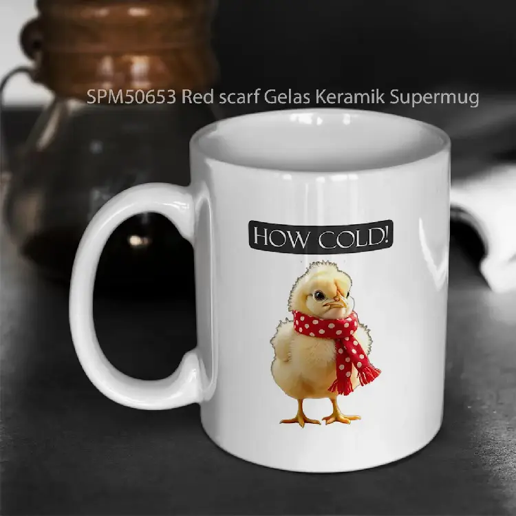 SPM50653 Red scarf Gelas Keramik Supermug