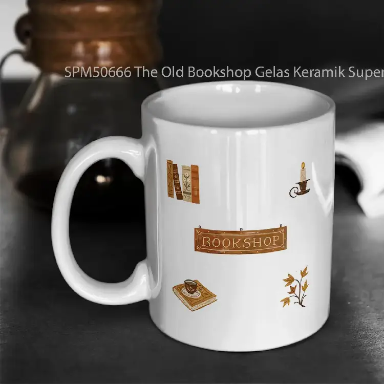SPM50666 The Old Bookshop Gelas Keramik Supermug