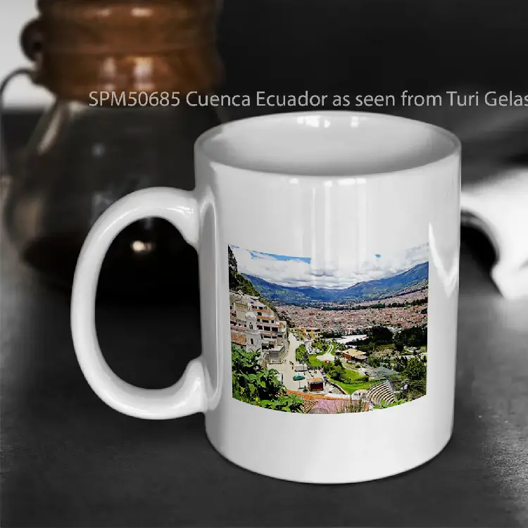 SPM50685 Cuenca Ecuador as seen from Turi Gelas Keramik Supermug