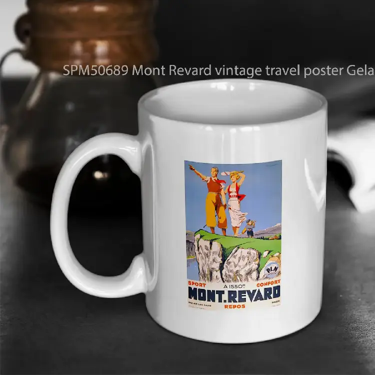 SPM50689 Mont Revard vintage travel poster Gelas Keramik Supermug