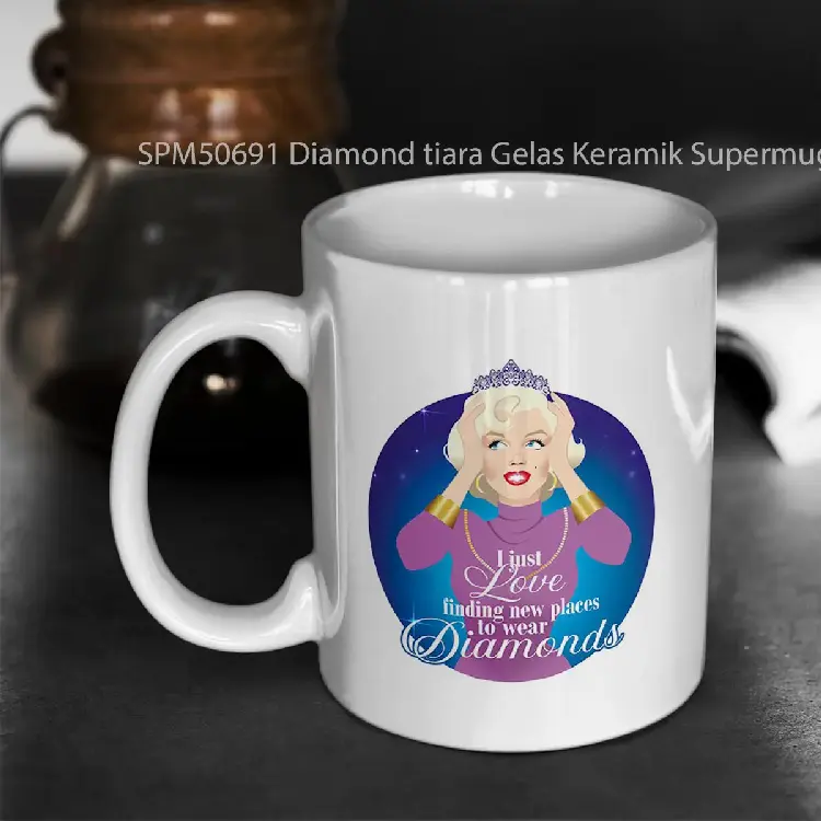 SPM50691 Diamond tiara Gelas Keramik Supermug