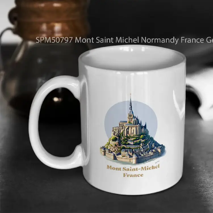 SPM50797 Mont Saint Michel Normandy France Gelas Keramik Supermug