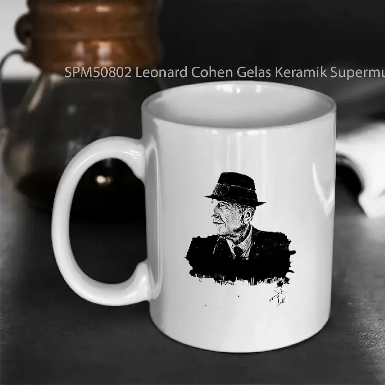 SPM50802 Leonard Cohen Gelas Keramik Supermug