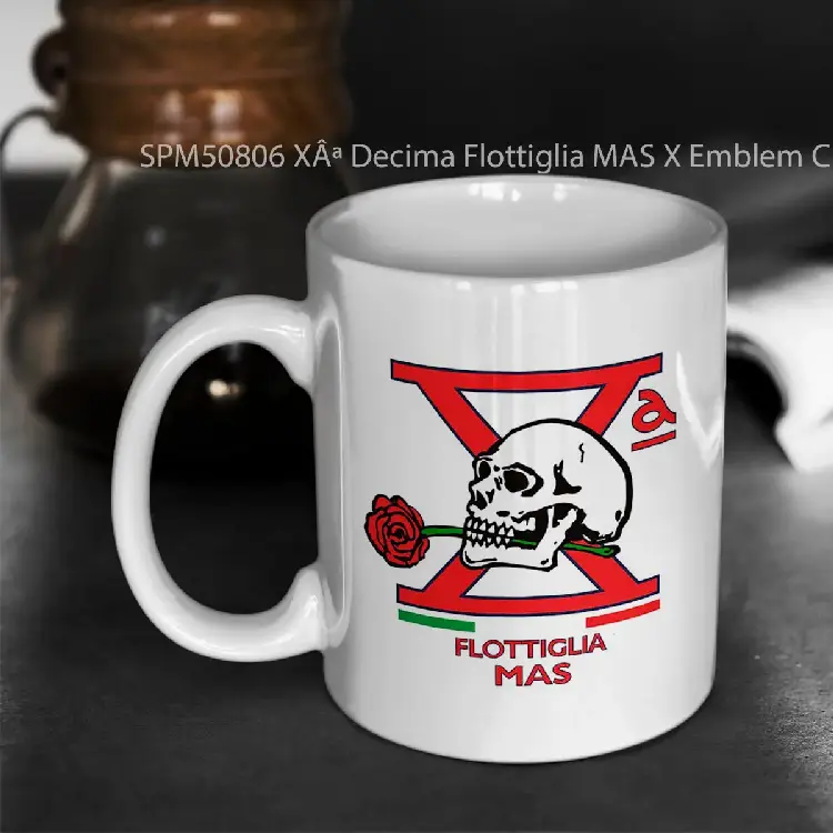 SPM50806 X%C3%82%C2%AA Decima Flottiglia MAS X Emblem Clean Style Gelas Keramik Supermug