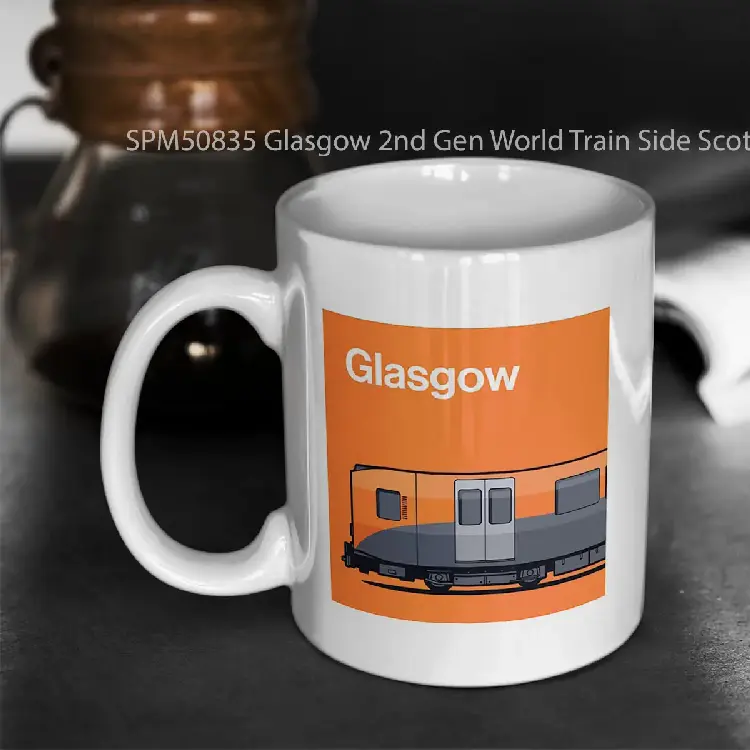 SPM50835 Glasgow 2nd Gen World Train Side Scotland Gelas Keramik Supermug