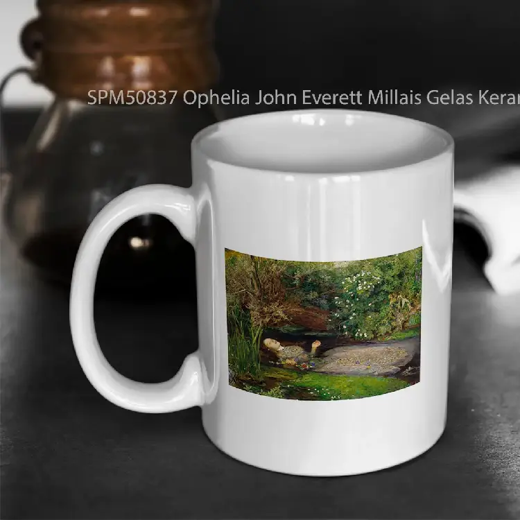 SPM50837 Ophelia John Everett Millais Gelas Keramik Supermug