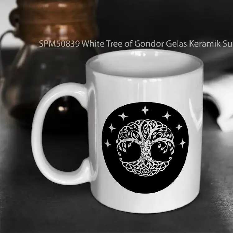 SPM50839 White Tree of Gondor Gelas Keramik Supermug
