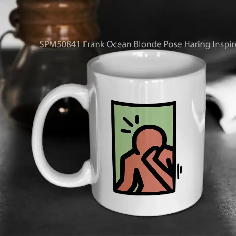 SPM50841 Frank Ocean Blonde Pose Haring Inspired Gelas Keramik Supermug
