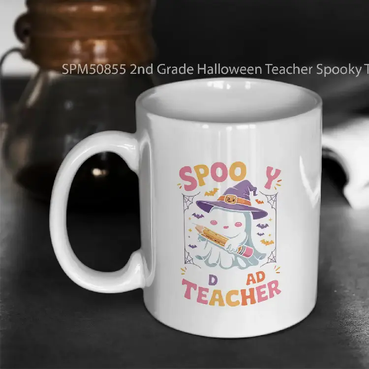 SPM50855 2nd Grade Halloween Teacher Spooky Teaching Gelas Keramik Supermug