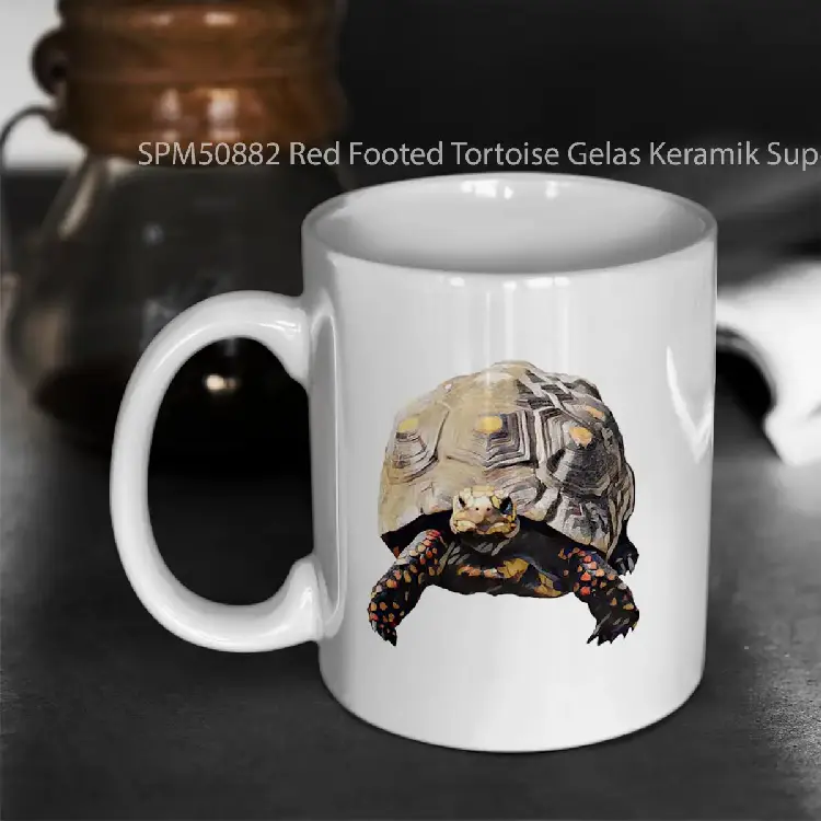 SPM50882 Red Footed Tortoise Gelas Keramik Supermug
