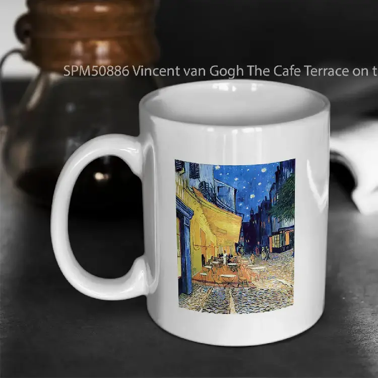 SPM50886 Vincent van Gogh The Cafe Terrace on the Place de Forum in Arles at Nigh Gelas Keramik Supermug