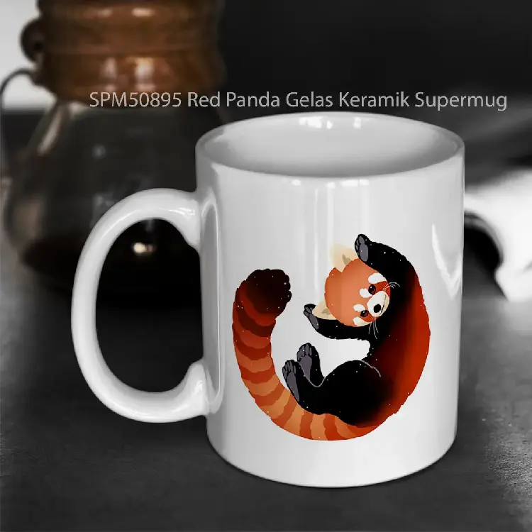 SPM50895 Red Panda Gelas Keramik Supermug