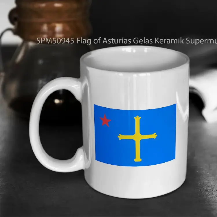 SPM50945 Flag of Asturias Gelas Keramik Supermug