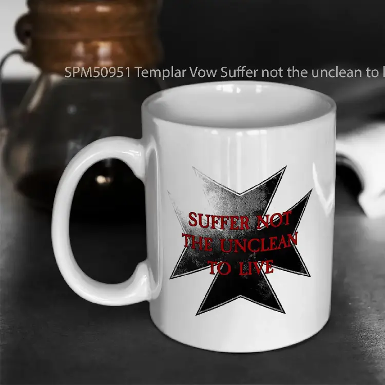 SPM50951 Templar Vow Suffer not the unclean to live Gelas Keramik Supermug