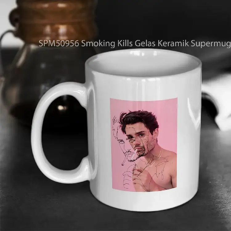 SPM50956 Smoking Kills Gelas Keramik Supermug