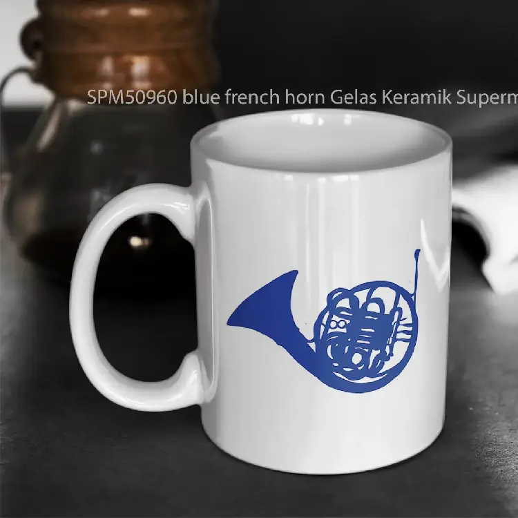 SPM50960 blue french horn Gelas Keramik Supermug