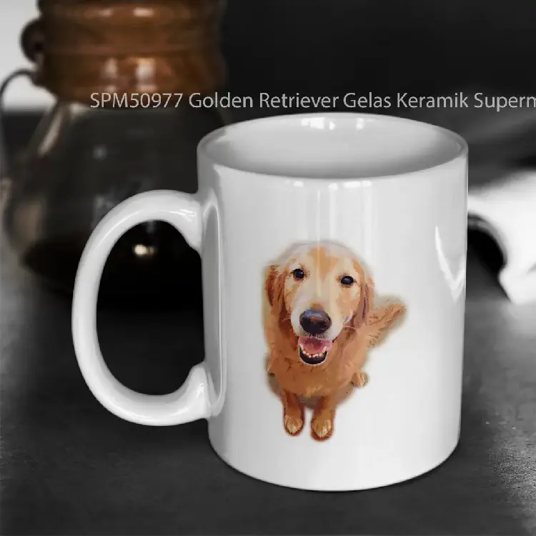 SPM50977 Golden Retriever Gelas Keramik Supermug