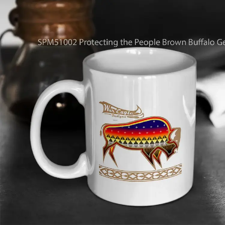 SPM51002 Protecting the People Brown Buffalo Gelas Keramik Supermug