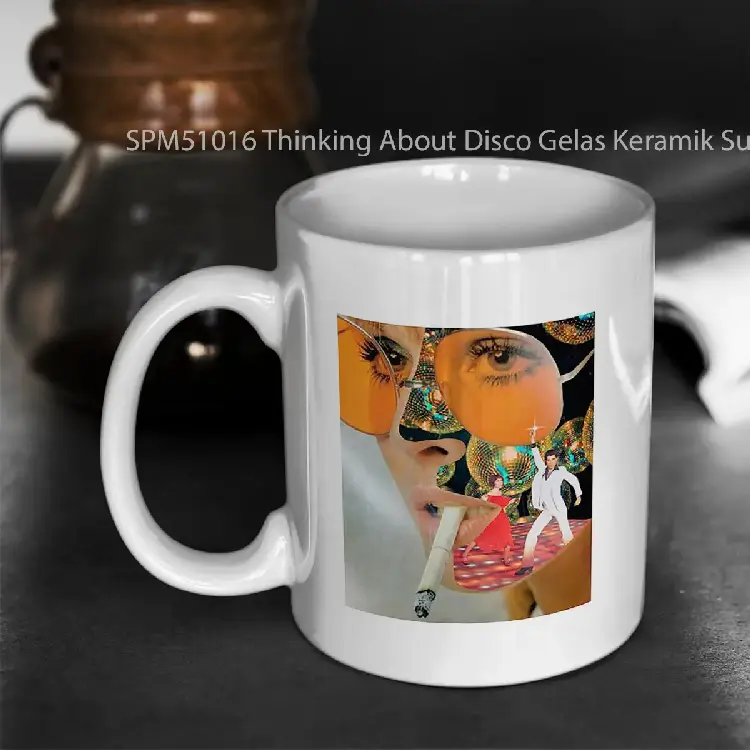 SPM51016 Thinking About Disco Gelas Keramik Supermug