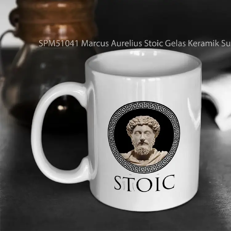 SPM51041 Marcus Aurelius Stoic Gelas Keramik Supermug