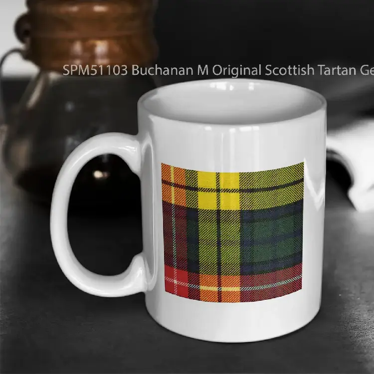 SPM51103 Buchanan M Original Scottish Tartan Gelas Keramik Supermug