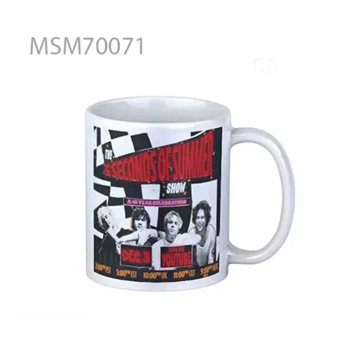 5sos 10 year celebration Super Mug